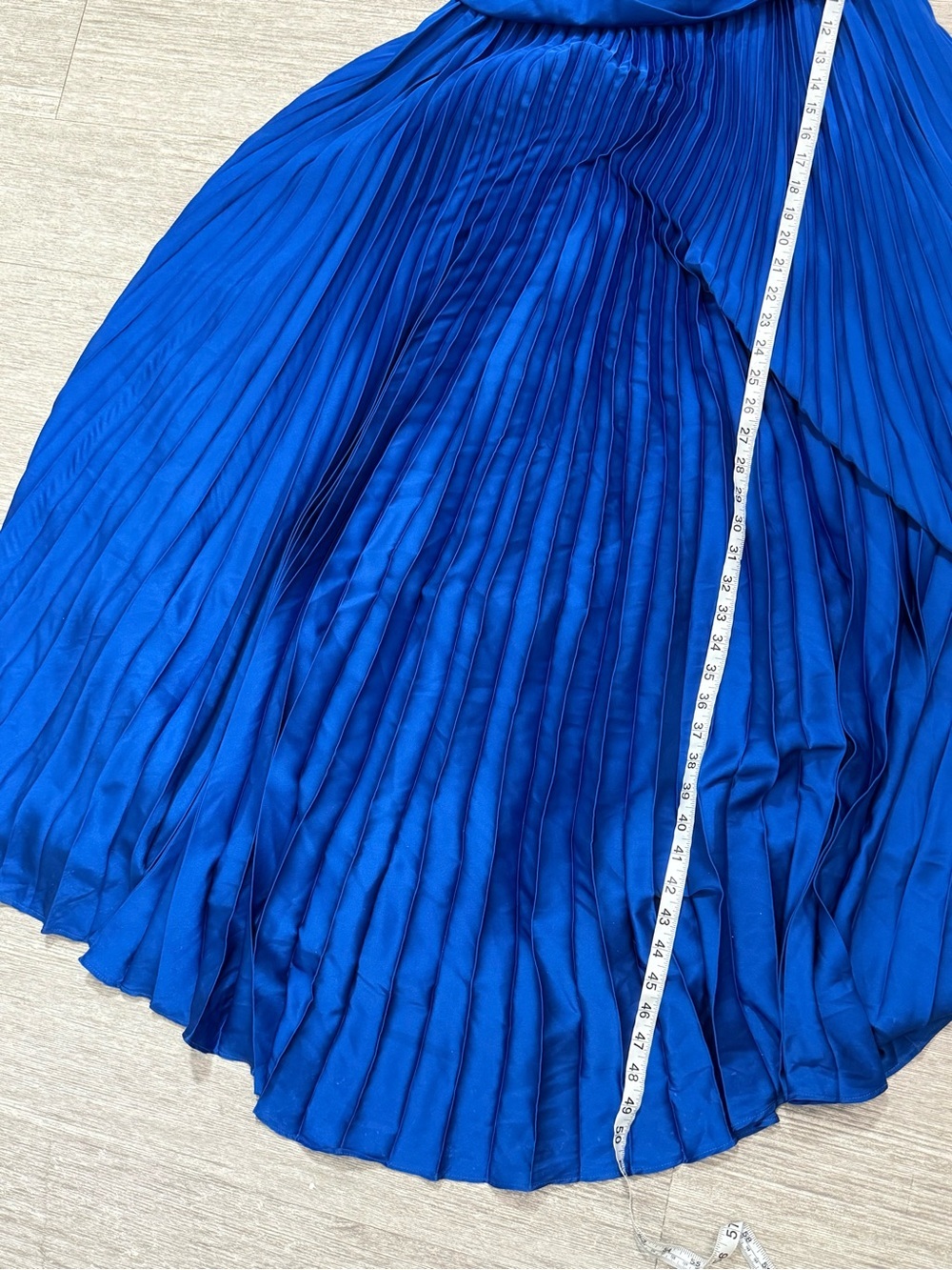 Et Ochs Strapless Velvet Bodice Pleated Gown Blue Black Formal Dress Size 6 NWT - Picture 5 of 9